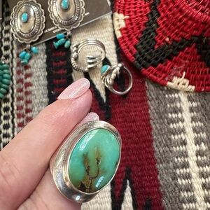 Southwest Style Sterling Silver and Turquoise Ring.